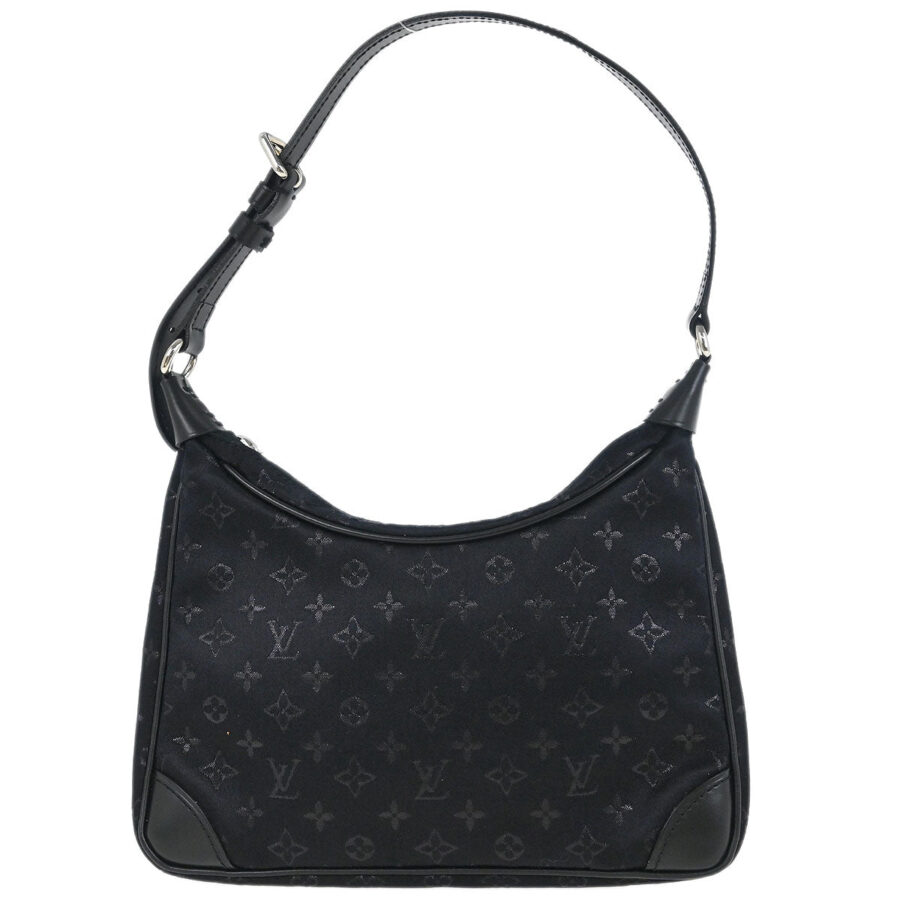 Louis Vuitton Black Monogram Satin Little Boulogne Handbag | Studio Nafay