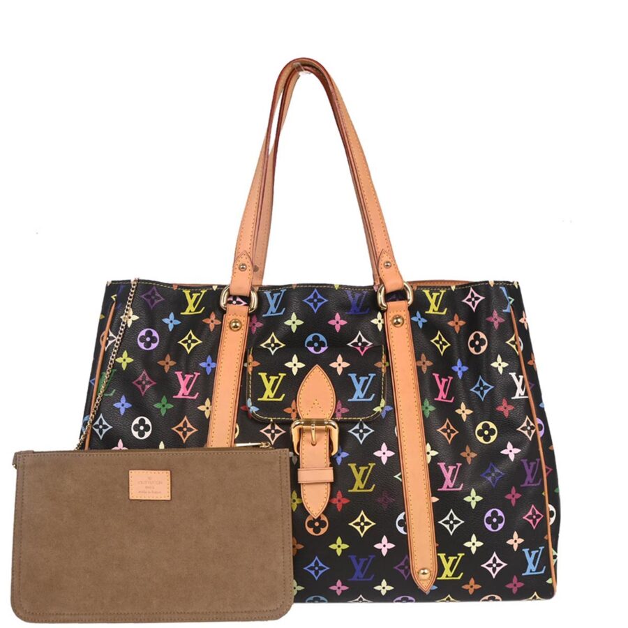 Louis Vuitton Black Monogram Multicolor Aurelia GM Tote Bag | Studio Nafay