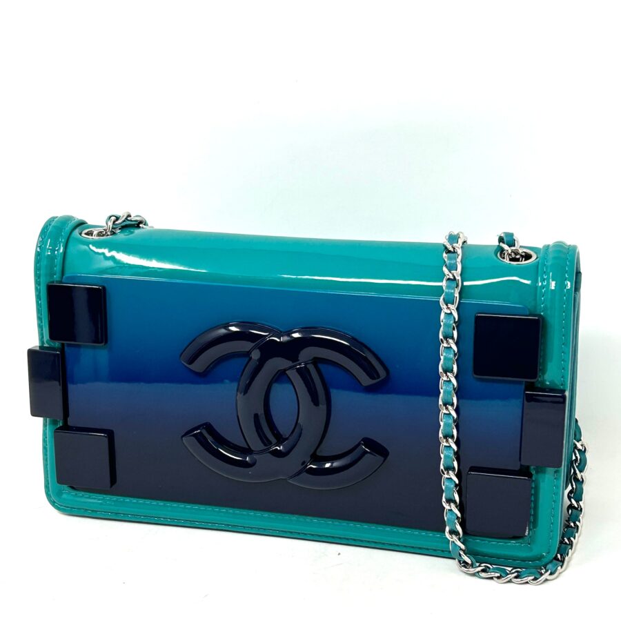 Chanel Lego Boy Brick Turquoise Crossbody Flap Bag | Studio Nafay