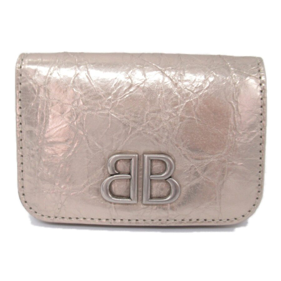 Balenciaga Lambskin Trifold Wallet Beige | Studio Nafay