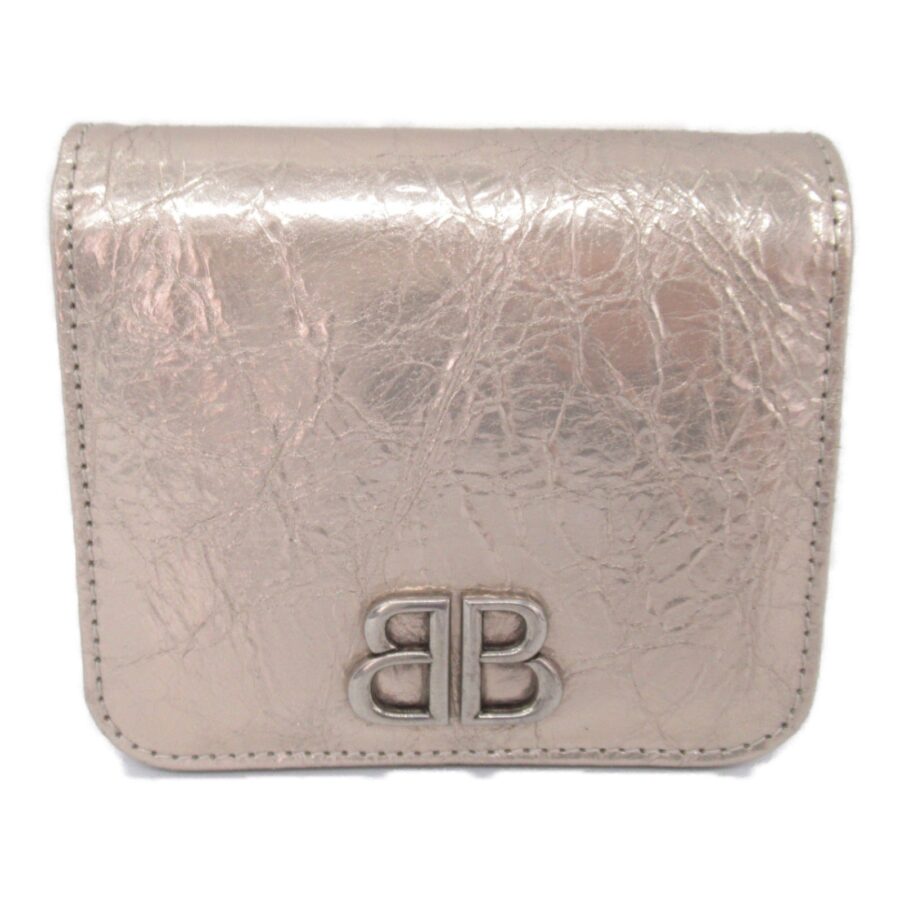 Balenciaga Lambskin Bifold Wallet Beige | Studio Nafay