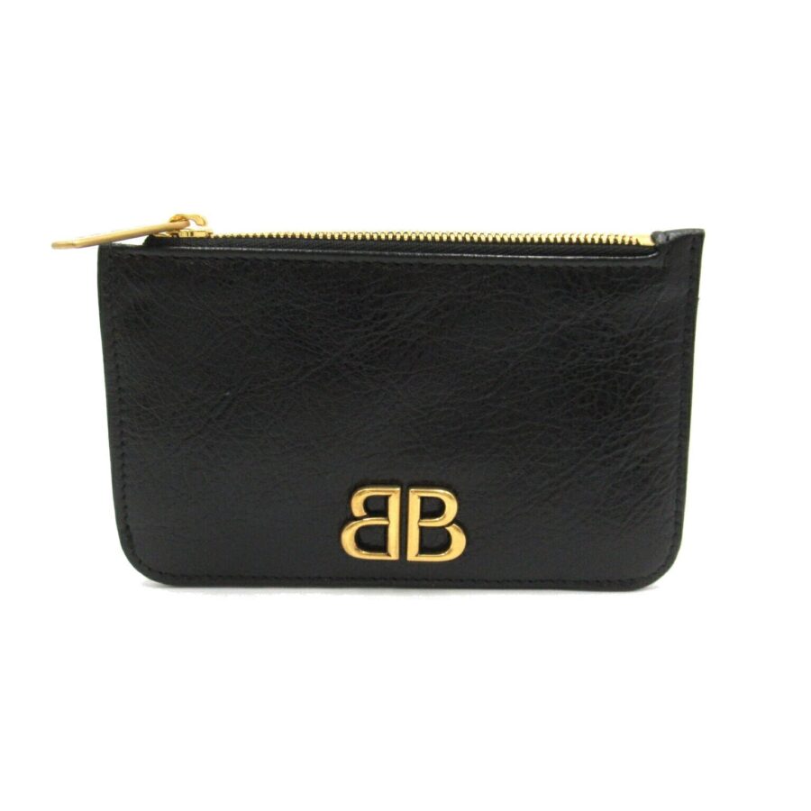 Balenciaga Leather Coin Case Black | Studio Nafay
