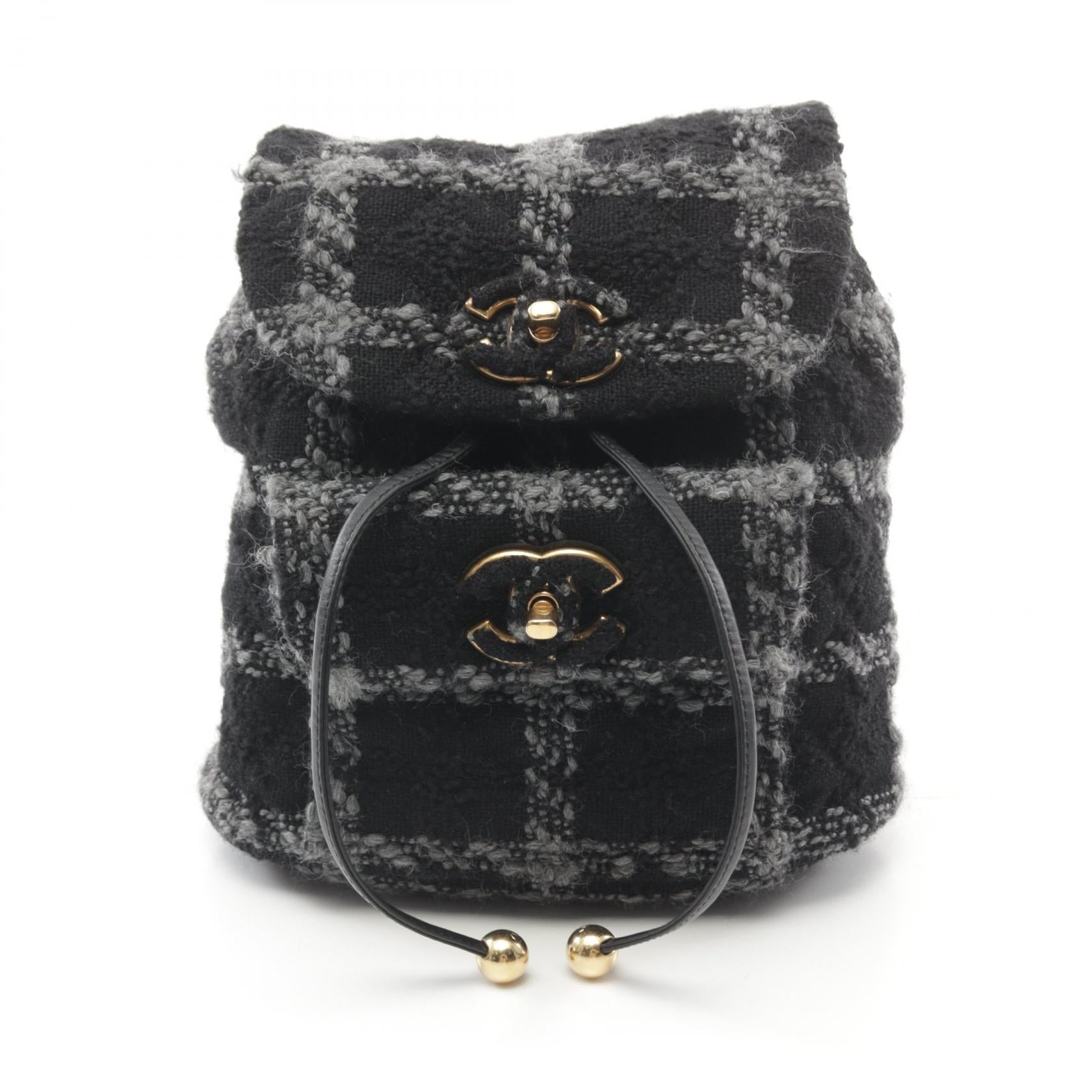Chanel Coco Mark Fabric Backpack Classic Flap