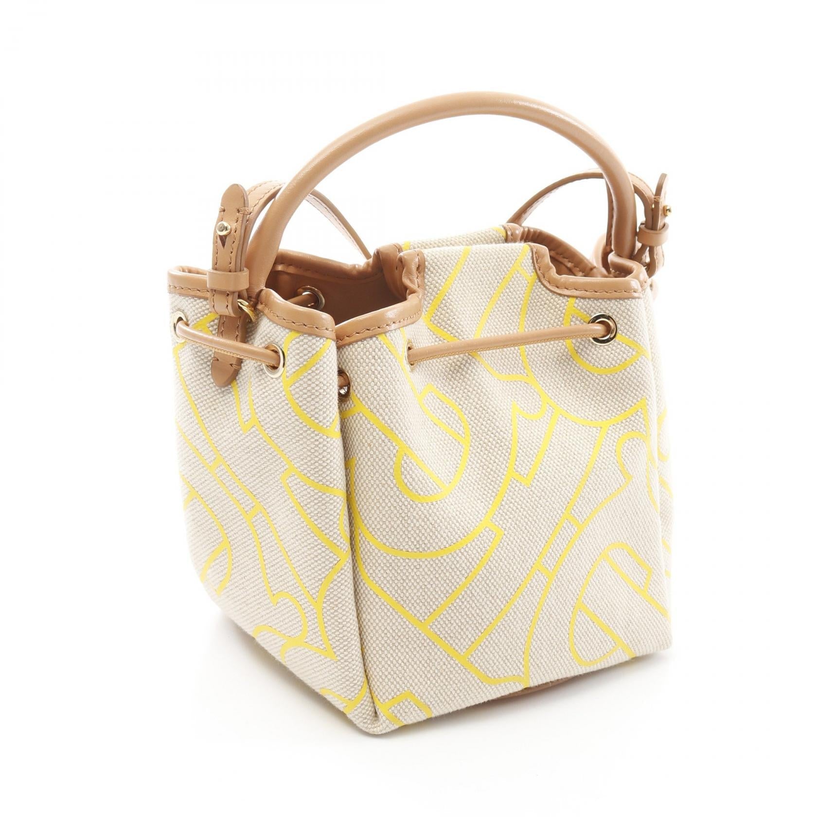 Burberry Peony Canvas Leather Handbag