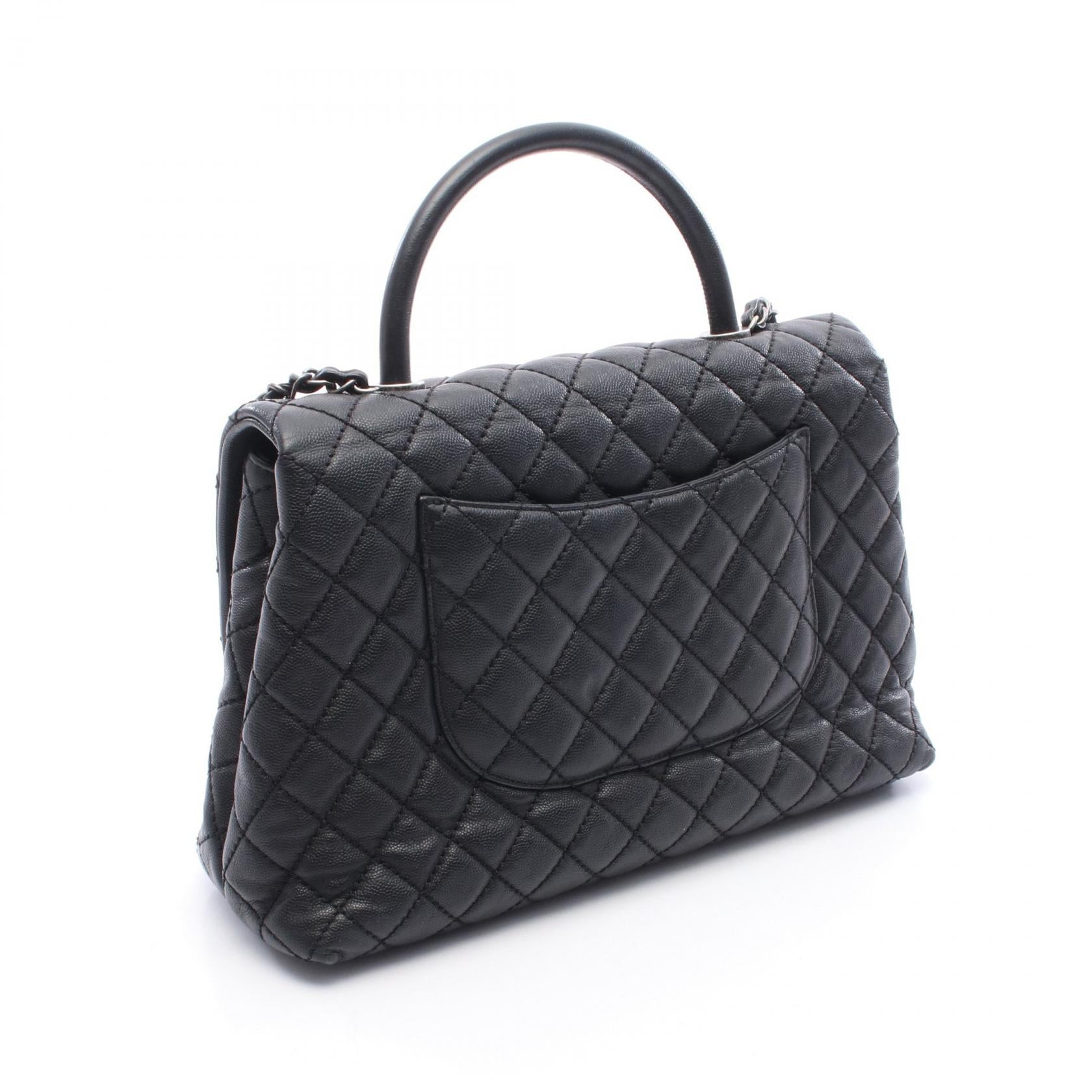 Chanel Matelasse Coco Handle Grained Calfskin Handbag