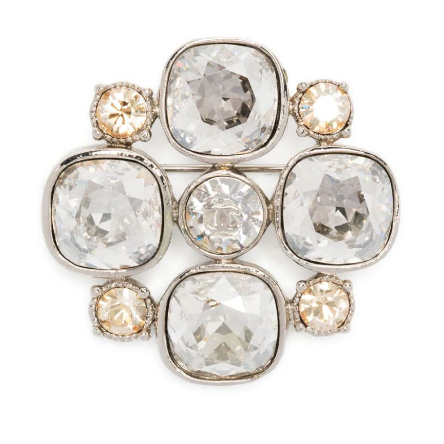 Chanel CC Crystal-Embellished Brooch | Studio Nafay