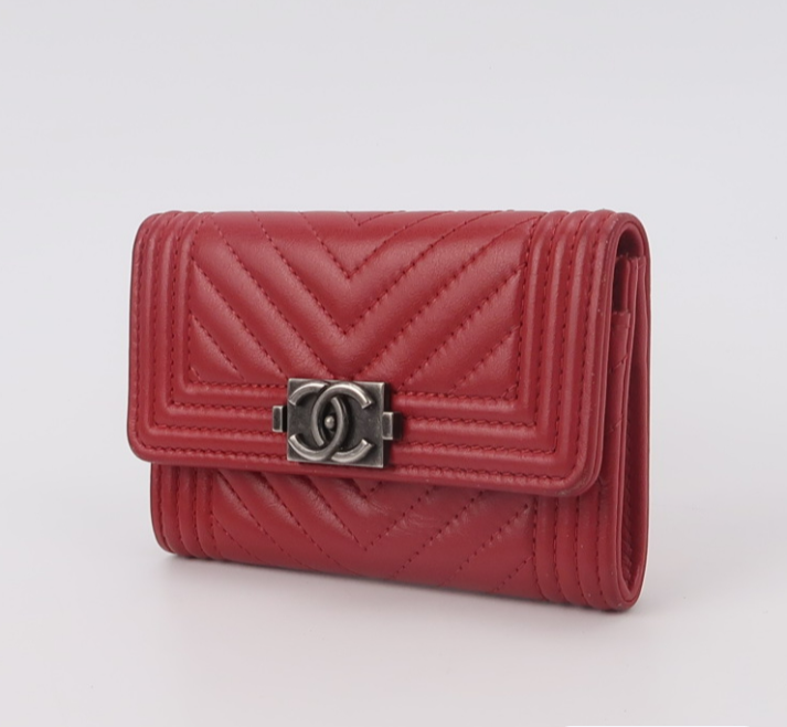 Chanel Leboy Wallet red Luxury Designer Handbag | Studio Nafay