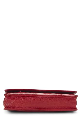 Chl, Red Caviar Classic Quilted Wallet On Chain (WOC), Red