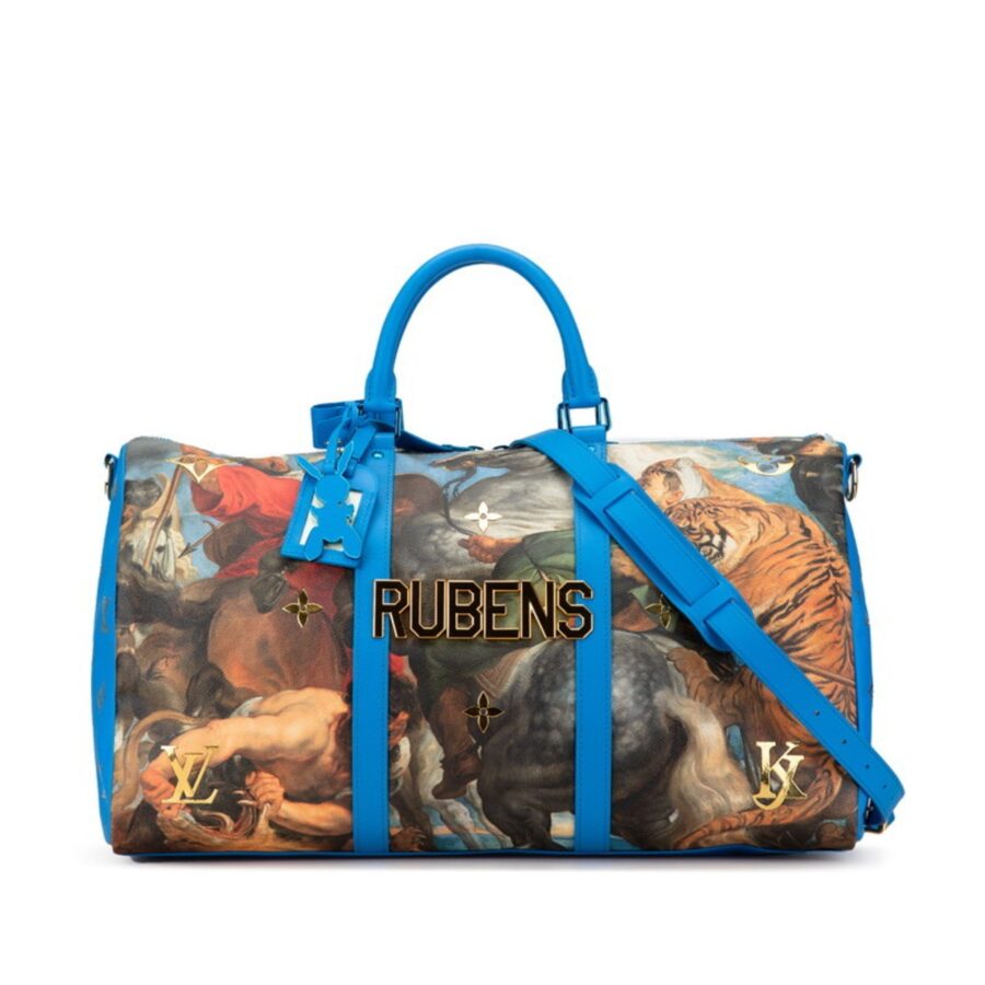 Louis Vuitton blue Pvc Leather Boston Bag Shoulder Bag | Studio Nafay
