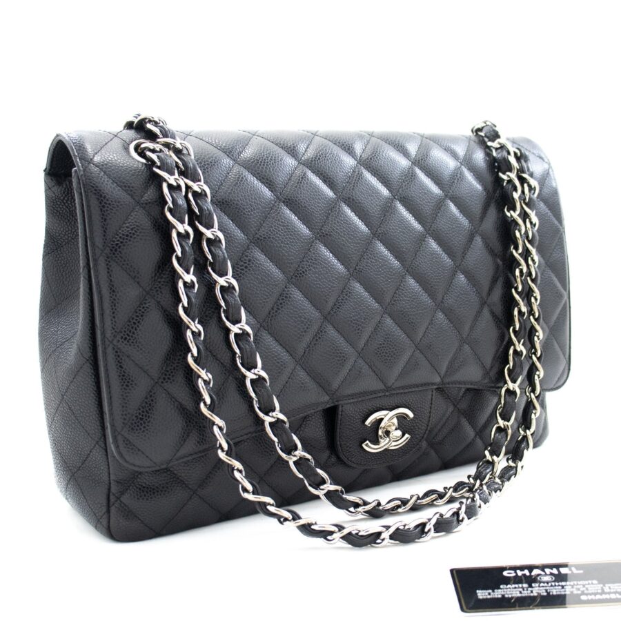 Chanel Caviar Grained Calfskin New Chain Shoulder Bag Black " | Studio Nafay