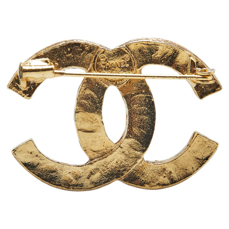 Chanel Gold Plated Coco Mark Rhinestone Brooch Classic Flap Tote