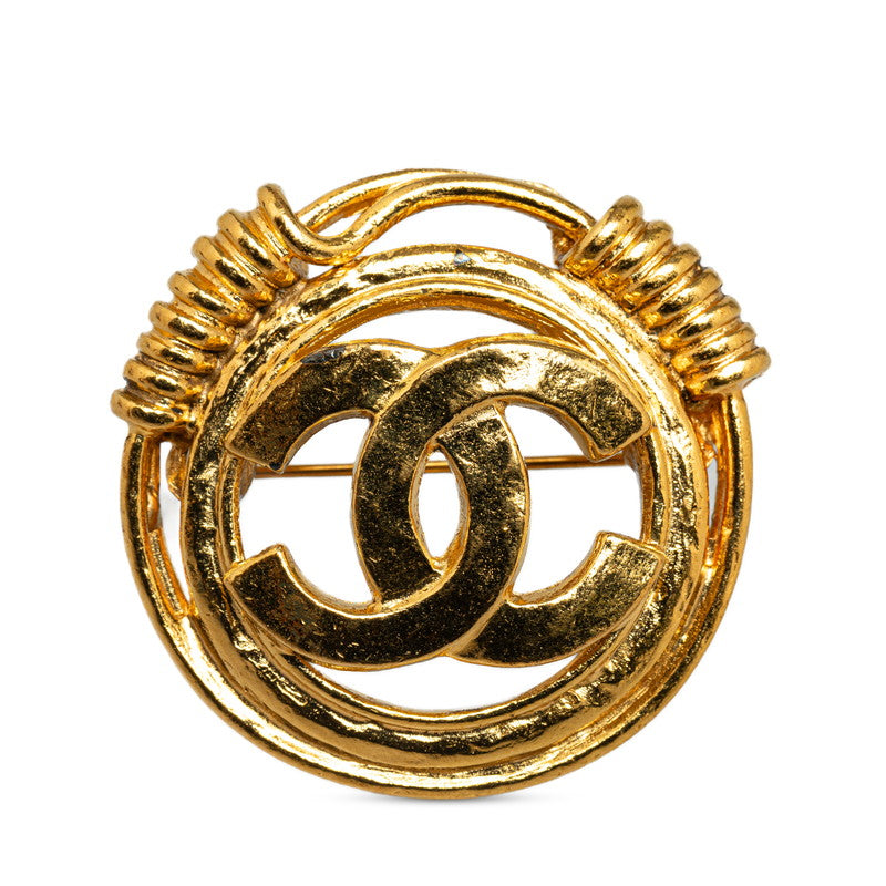 Chanel Gold Plated Coco Mark Brooch 94P Classic Flap Tote | Studio Nafay
