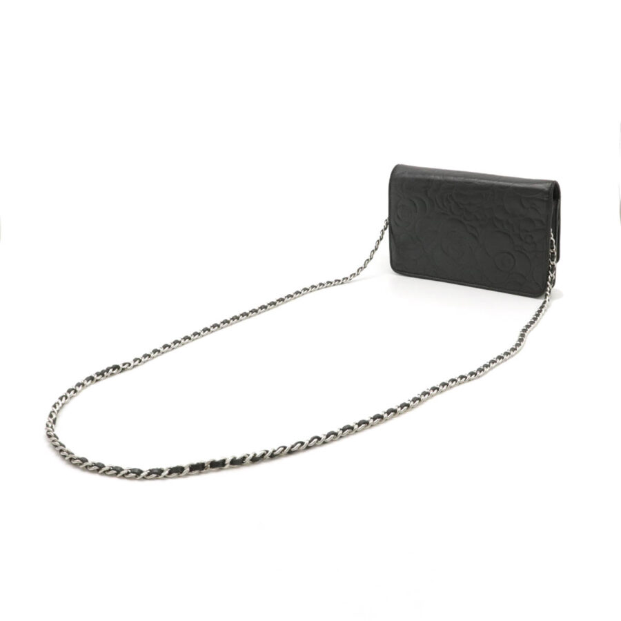 Chanel Wallet on Chain Camellia Lambskin Black | Studio Nafay