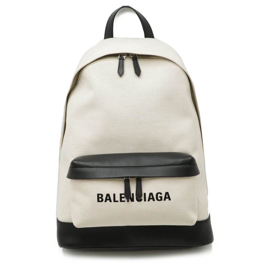 Balenciaga Canvas Leather Backpack Black | Studio Nafay