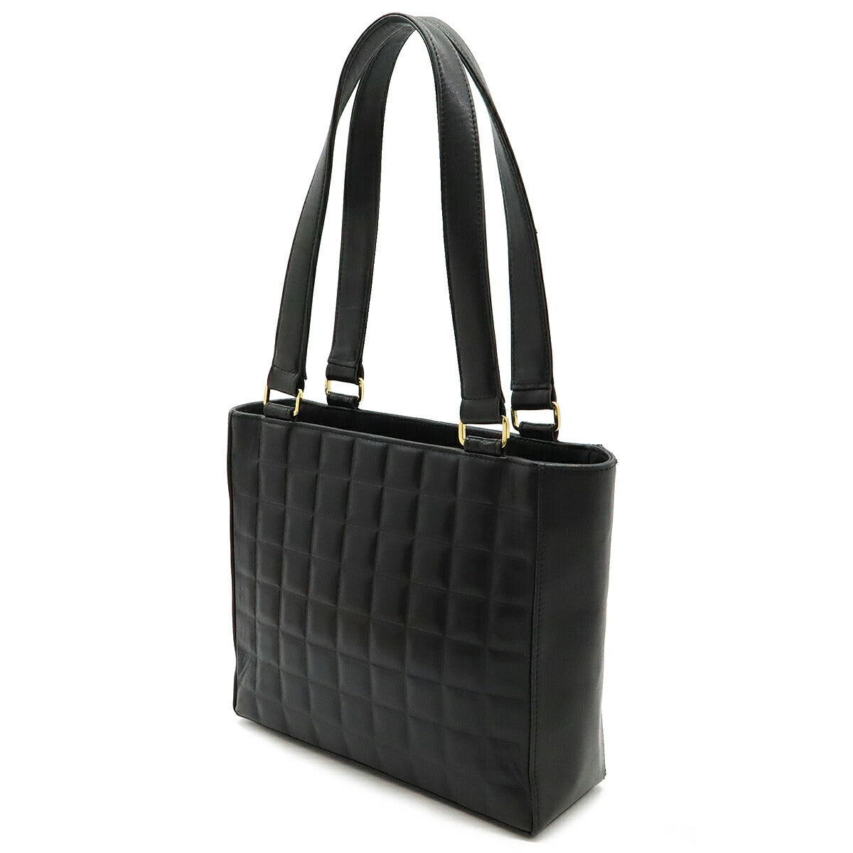 Chanel Lambskin Choco Bar Tote Bag Classic Flap