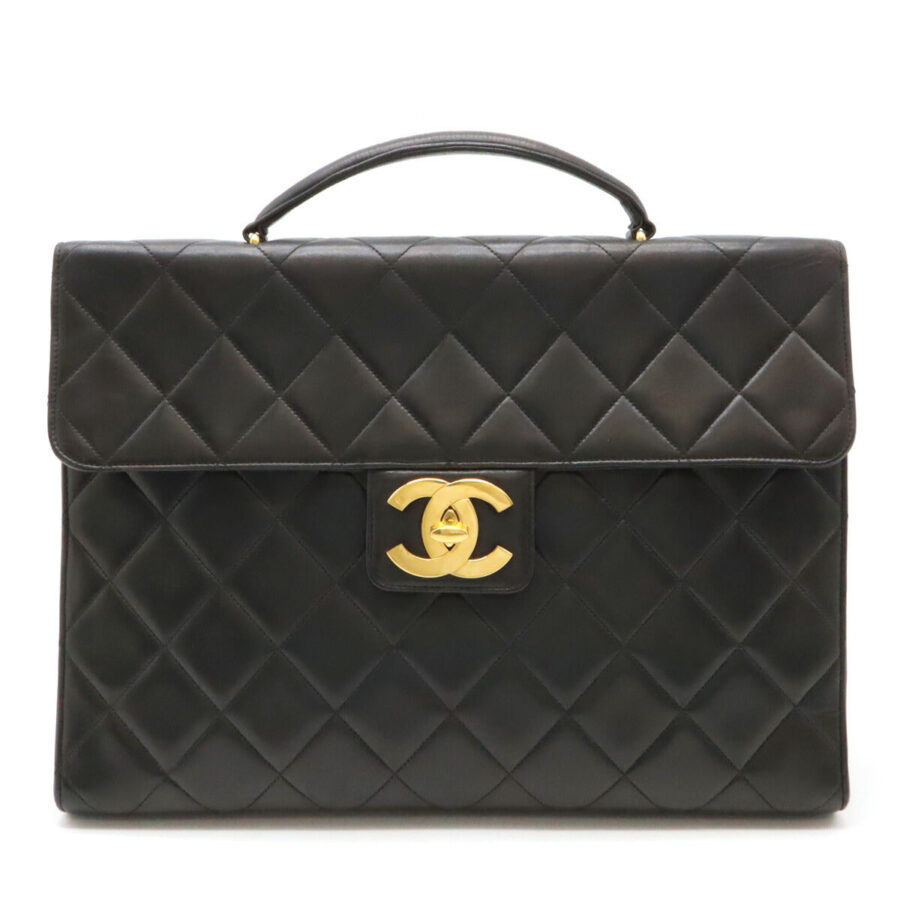 Chanel Leather Matelasse Coco Mark Briefcase Classic Flap Tote | Studio Nafay