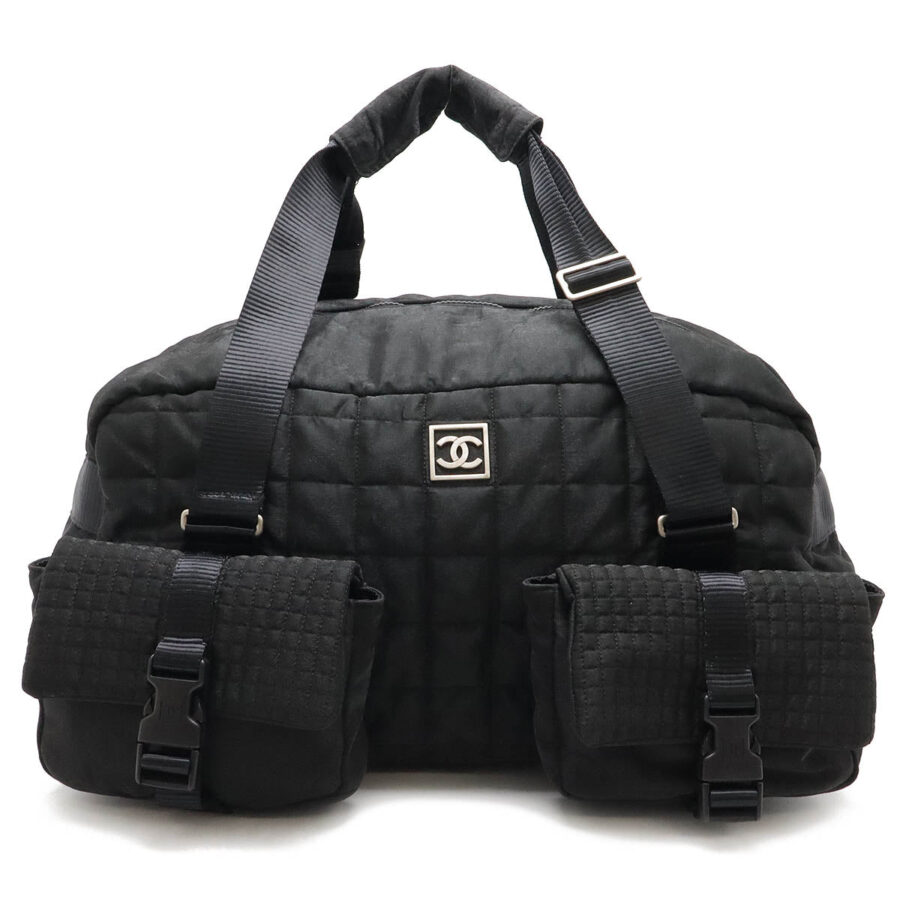 Chanel Nylon Sports Line Choco Bar 2way Travel Bag Classic Flap | Studio Nafay