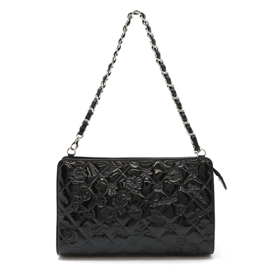Chanel Enamel Icon Symbol Charm 2way Shoulder Handbag Classic Flap | Studio Nafay
