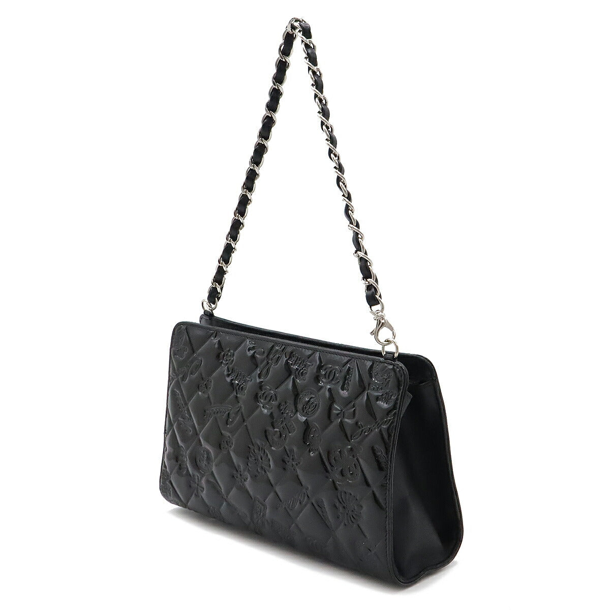 Chanel Enamel Icon Symbol Charm 2way Shoulder Handbag Classic Flap