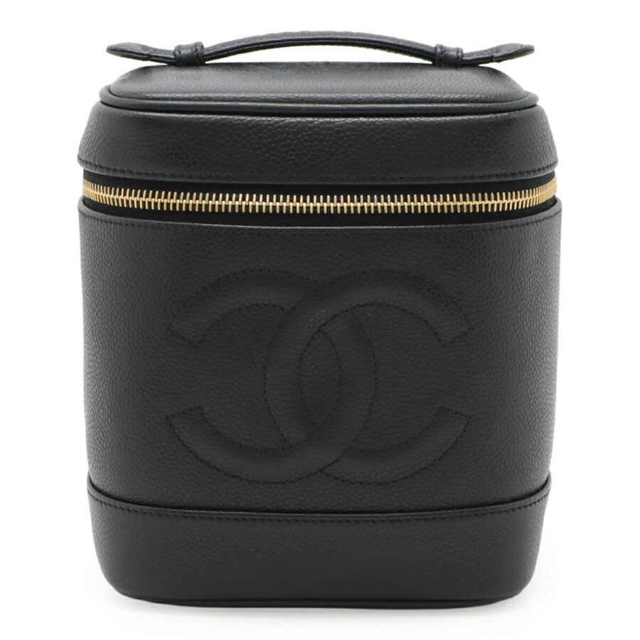 Chanel Coco Mark Caviar Skin Vanity Bag | Studio Nafay