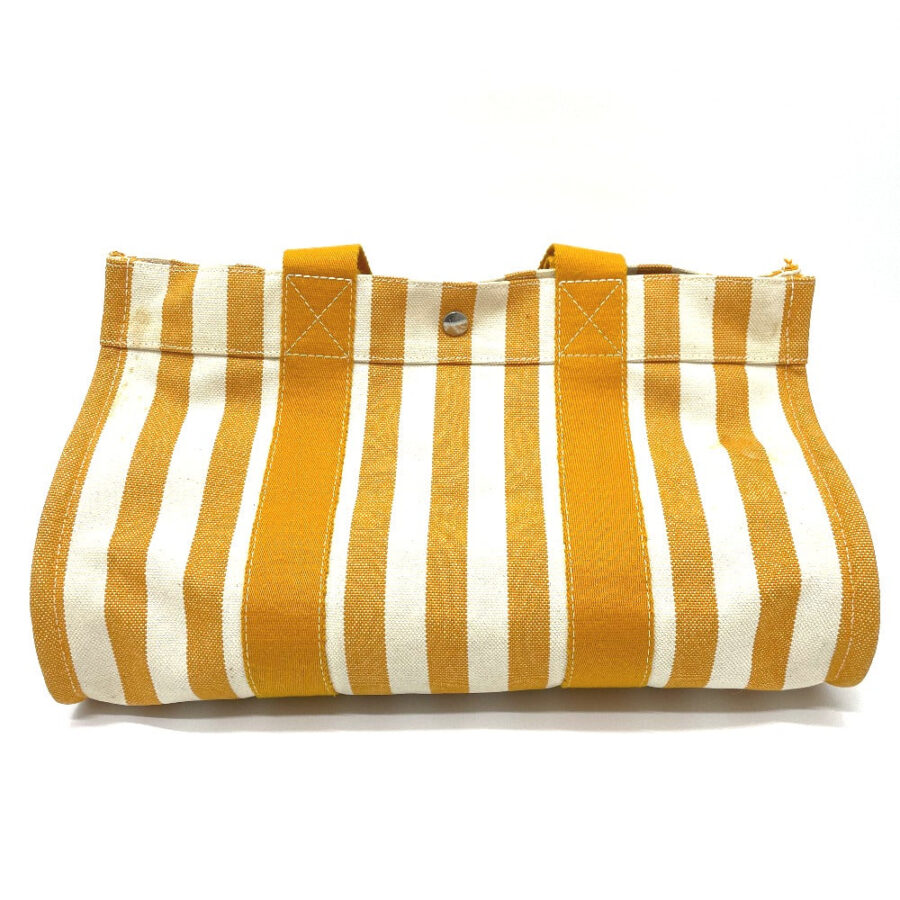 HERMES Tote Bag cotton Orange Cannes border Women | Studio Nafay