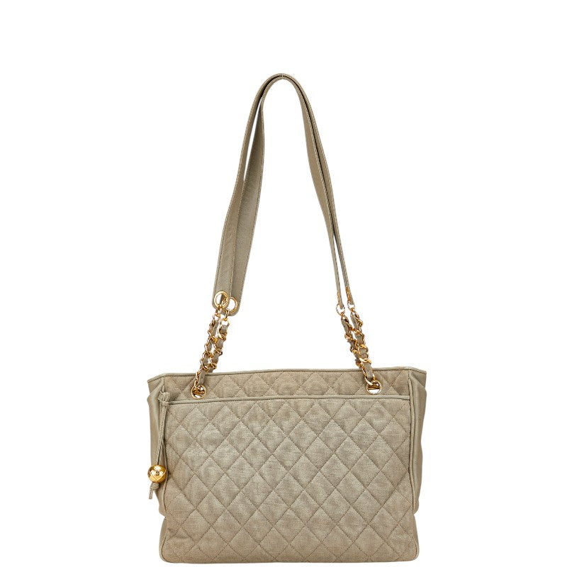 Chanel Coco Mark Matelassé Canvas Leather Tote Bag | Studio Nafay