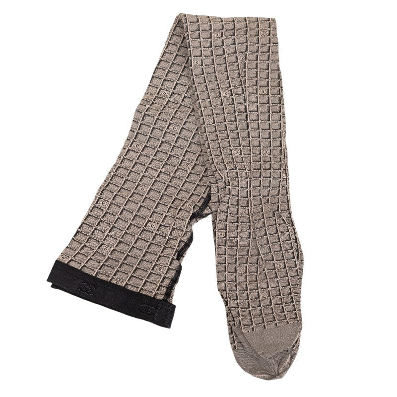 Chanel Cotton Coco Mark Block Check Tights Classic Flap Tote | Studio Nafay