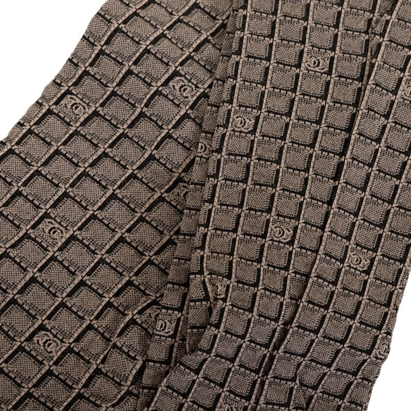 Chanel Cotton Coco Mark Block Check Tights Classic Flap Tote