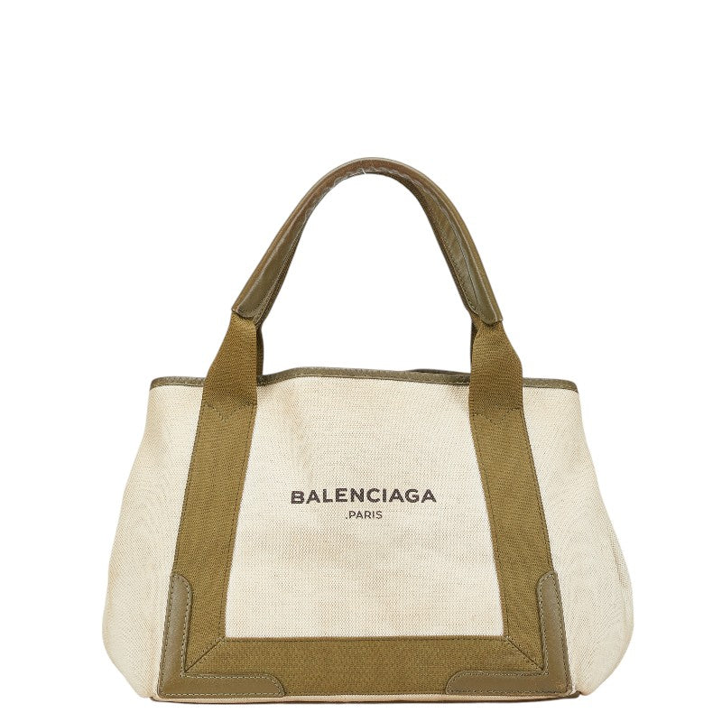 Balenciaga Canvas Leather Cabas S Tote Bag | Studio Nafay