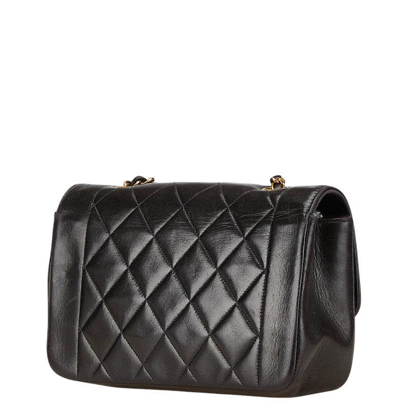 Chanel Diana Matelasse Lambskin Shoulder Bag Classic Flap