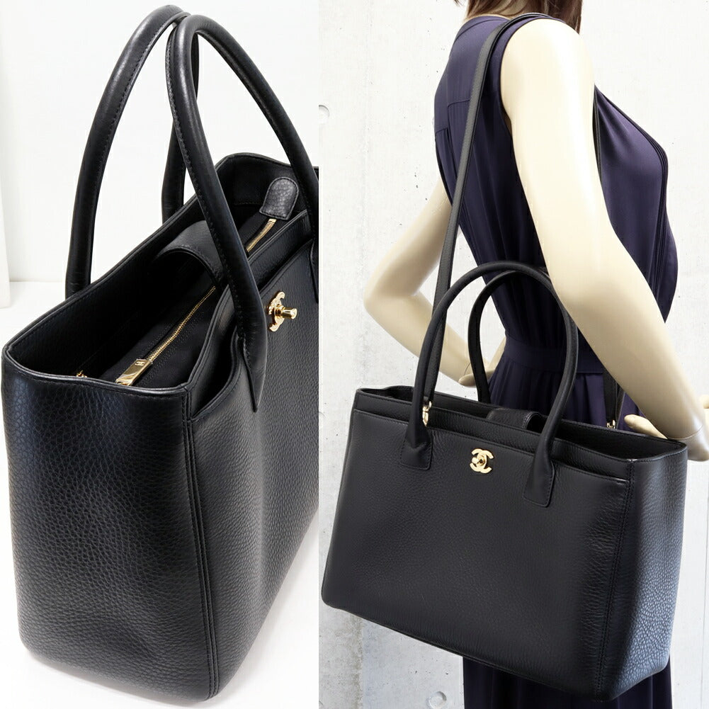 Chanel Soft Caviar Skin Executive 2way Tote Bag Classic Flap