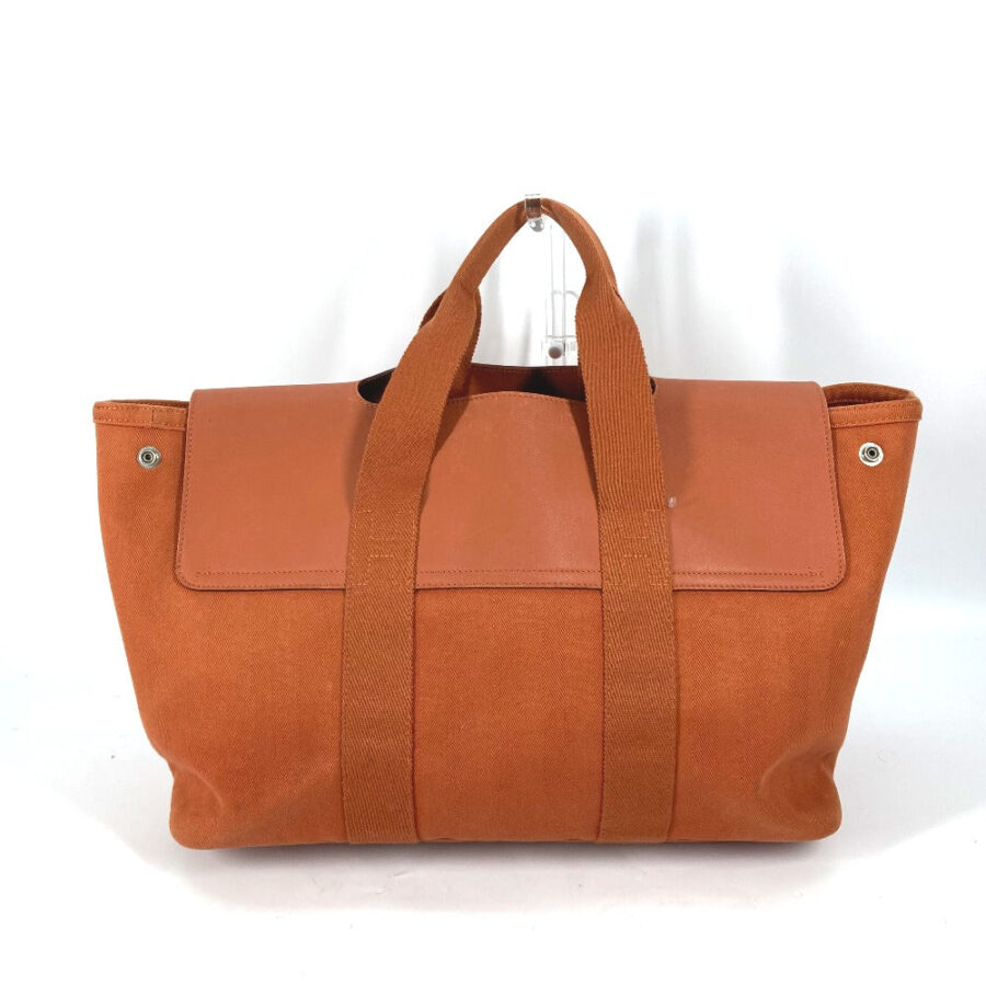 HERMES Tote Bag Canvas / Leather Orange bag handbag Valparaiso MM Women | Studio Nafay