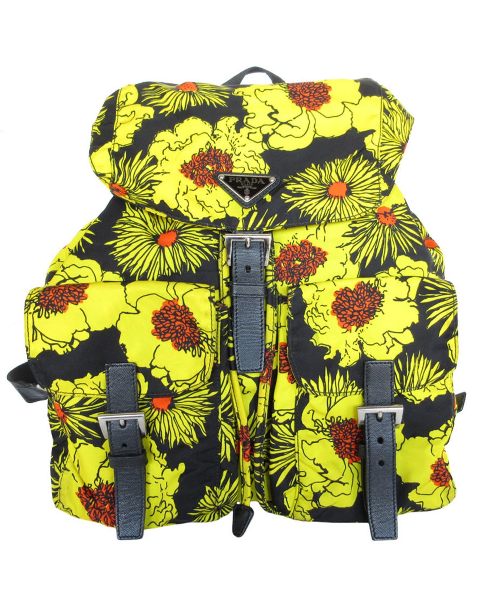 Floral Backpack YellowBlack