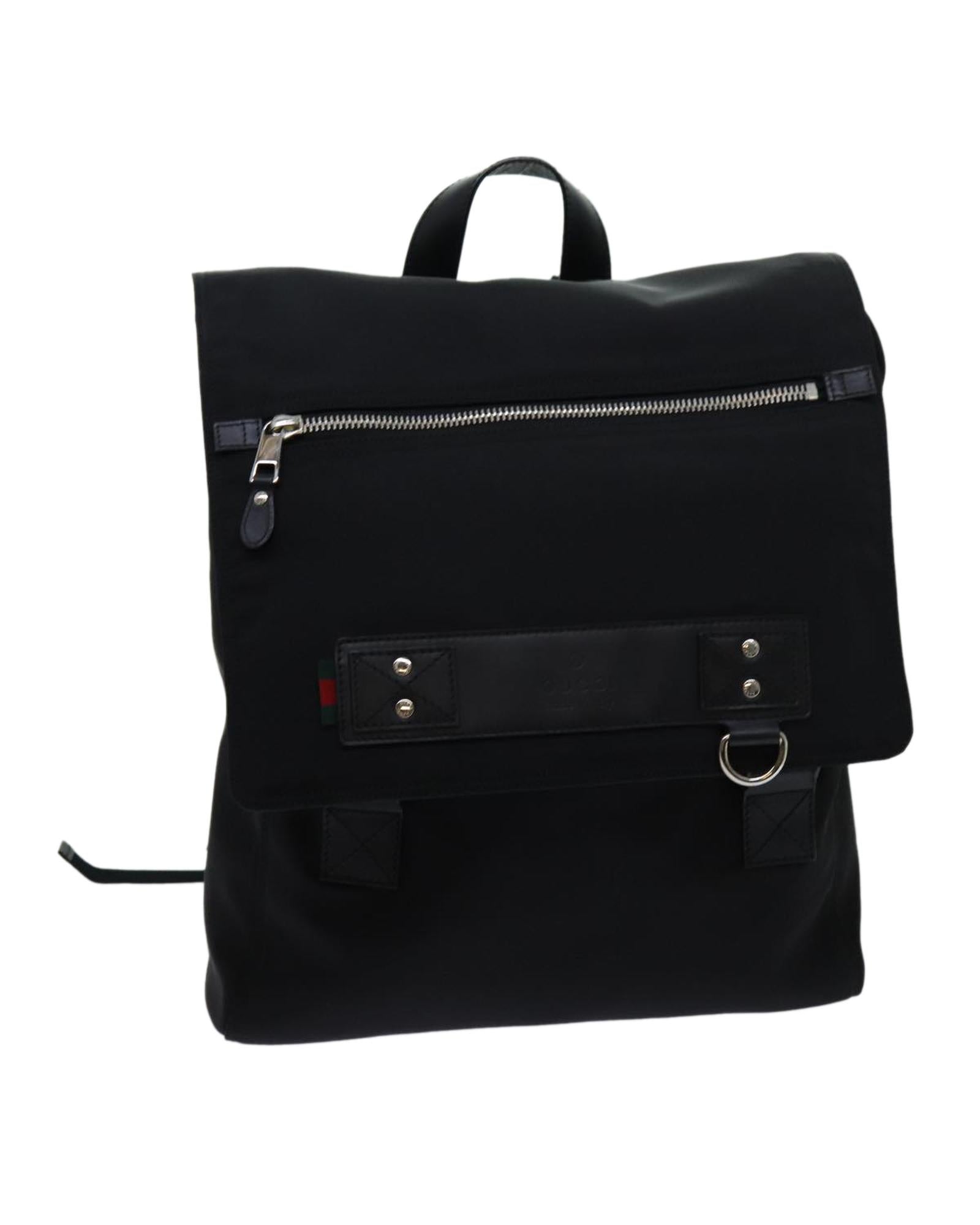 GG canvas backpack Black