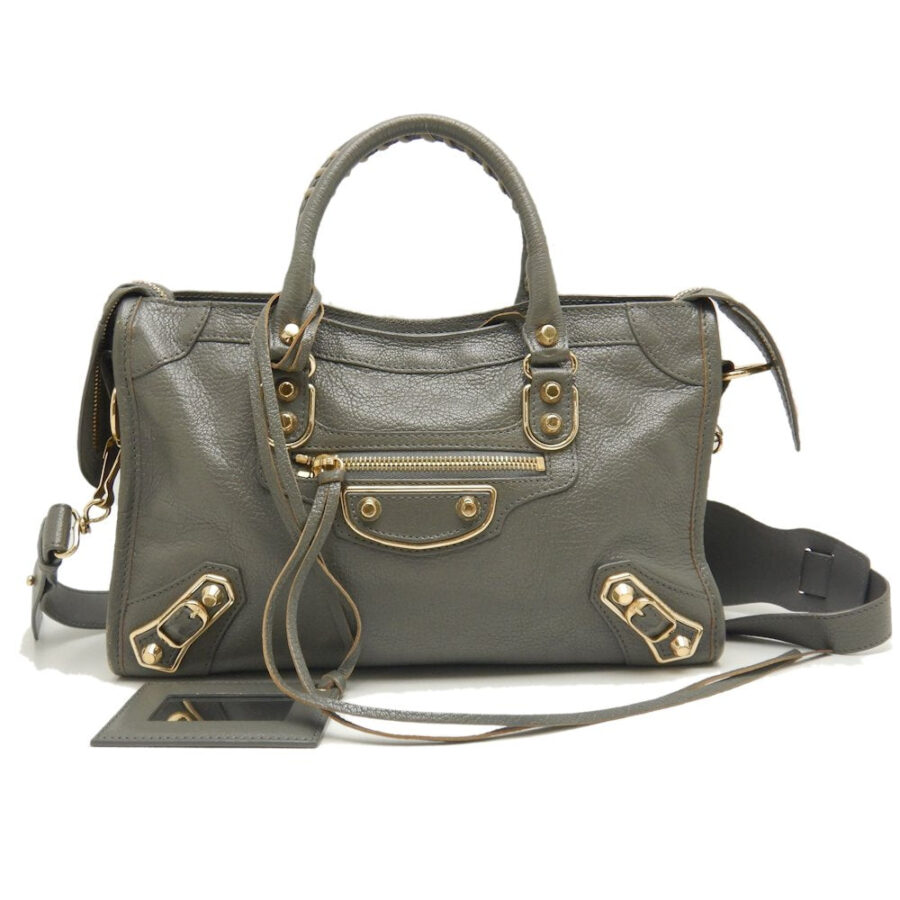 Balenciaga Metallic Edge City Leather Handbag | Studio Nafay