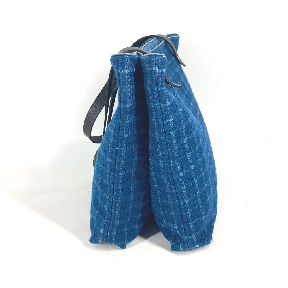 HERMES Tote Bag Canvas, Leather blue Amedaba Cava de Bosch Women