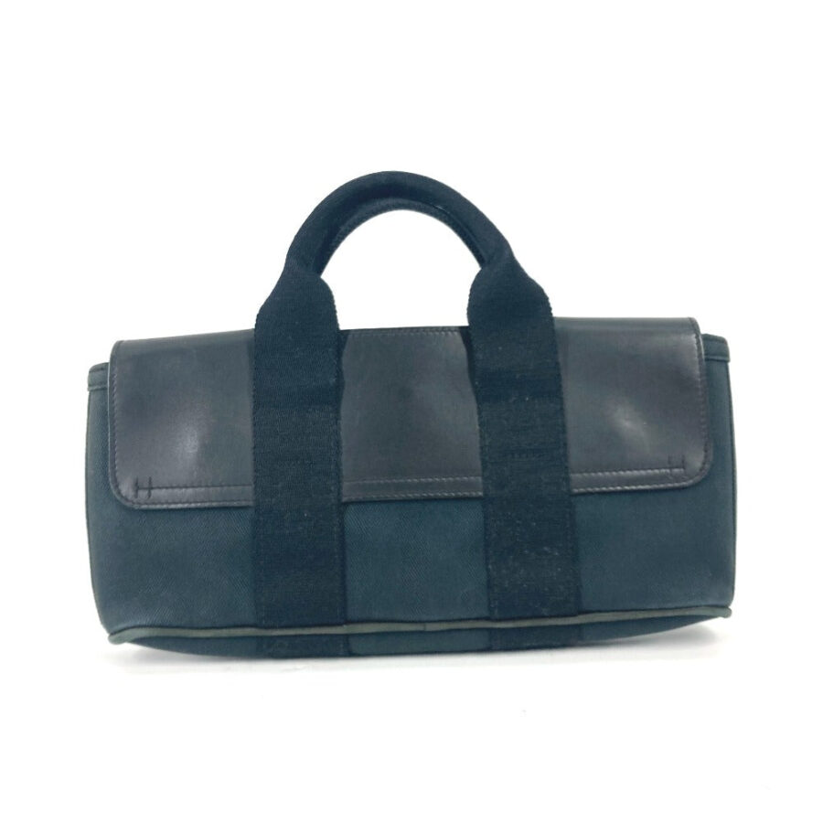 HERMES Tote Bag Canvas, Leather black handbag bag Valparaiso PM Long Women | Studio Nafay