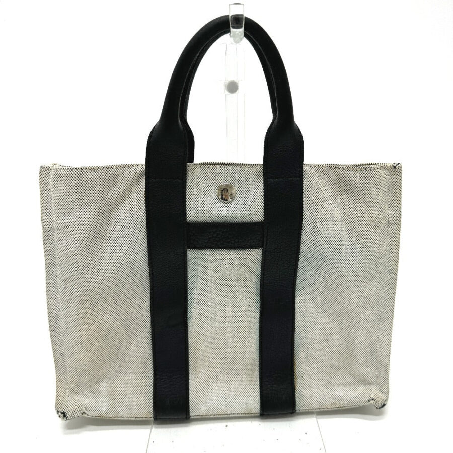 HERMES Tote Bag Toile H, Leather gray Sac Arne PM Women | Studio Nafay