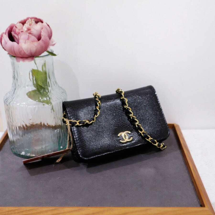 Chanel Lizard Skin Chain Handbag | Studio Nafay