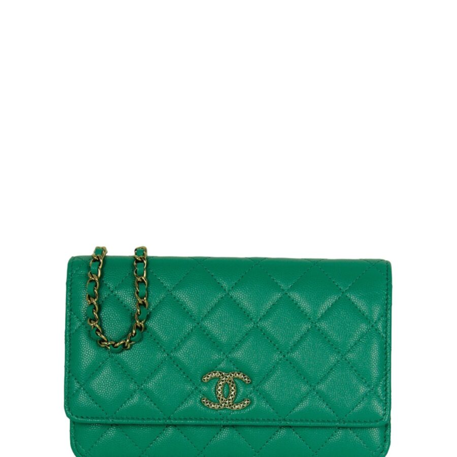Chanel NEW Vert Green Caviar WOC Crossbody | Studio Nafay