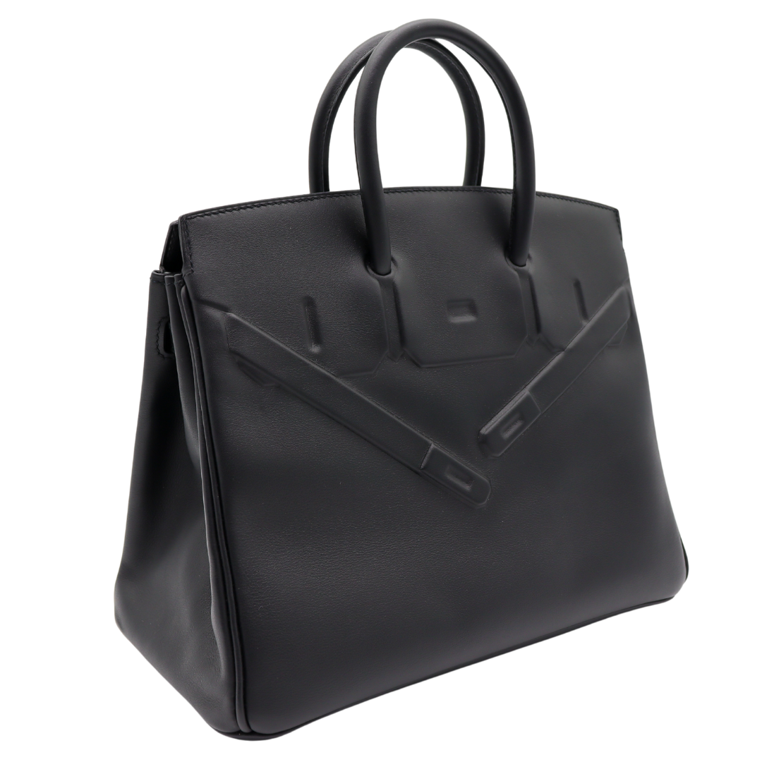 Hermes25cm Birkin Shadow Black Swift Leather