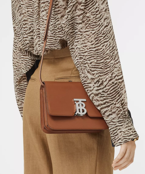 Burberry Small Leather TB Bag Brown - Product Image 2
