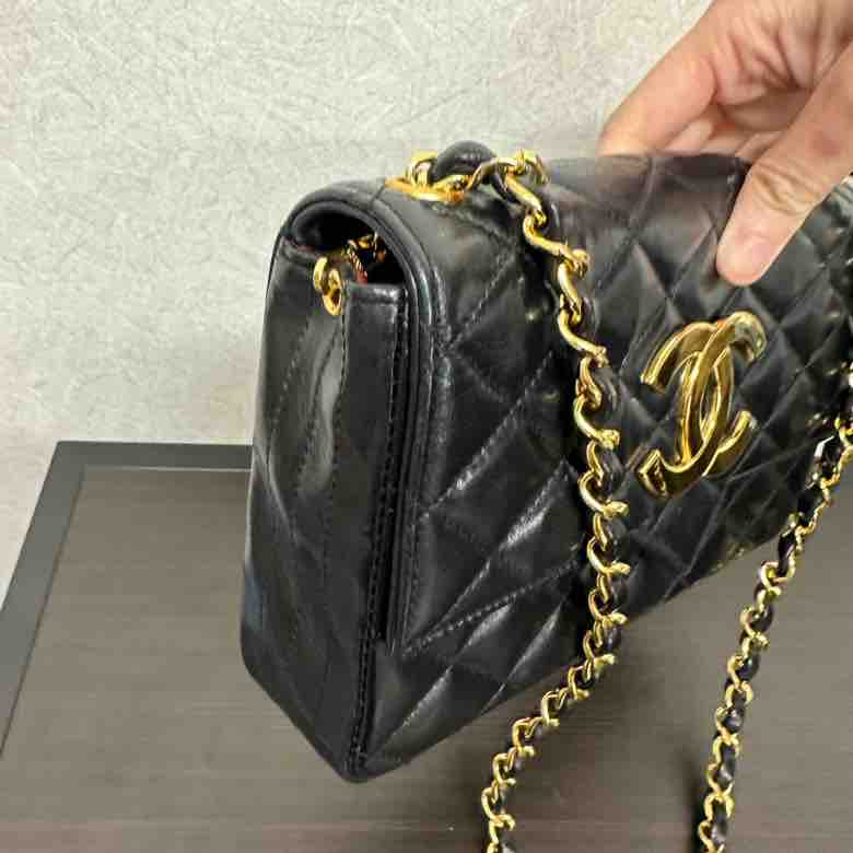 Chanel Single Flap Bag, Black Lambskin | Studio Nafay