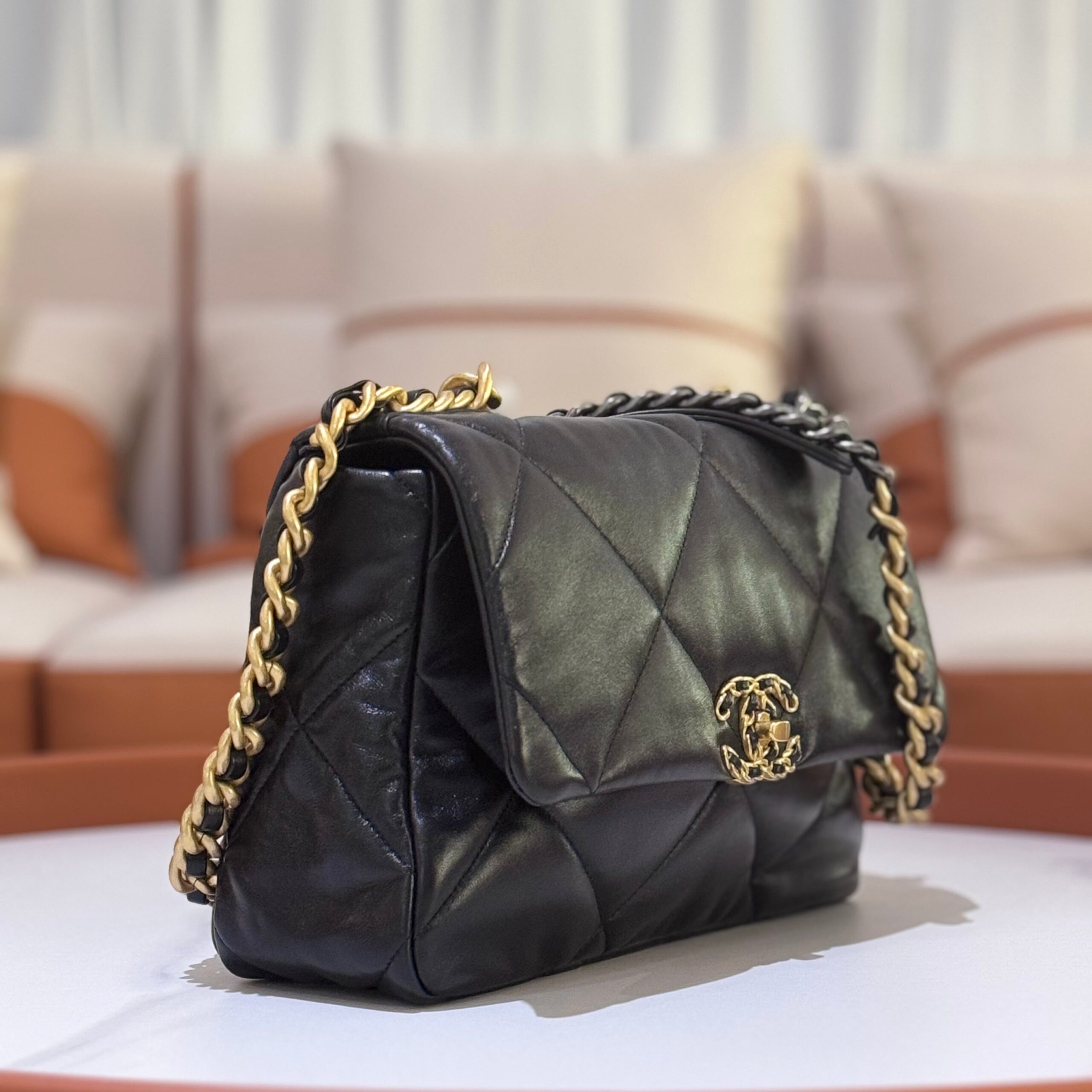 Chanel Large Lambskin Black Handbag
