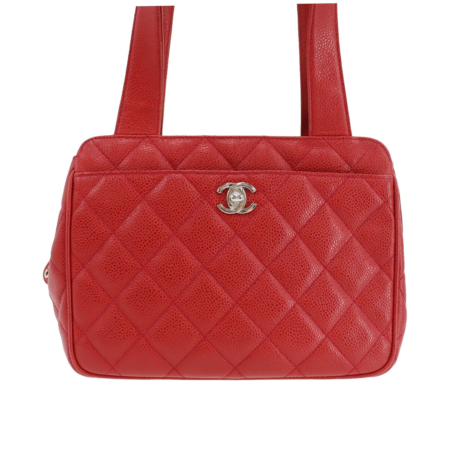 Chanel Leather Caviar Red Handbag