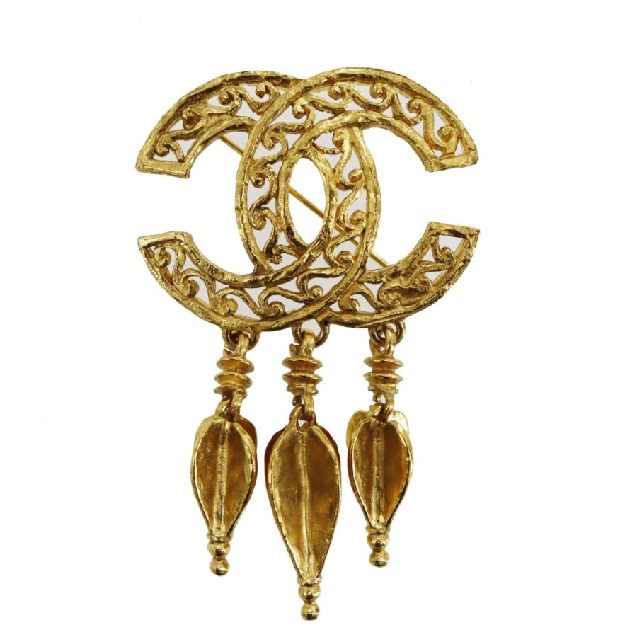 Chanel Gold Logos Pin Brooch Handbag 9 | Studio Nafay