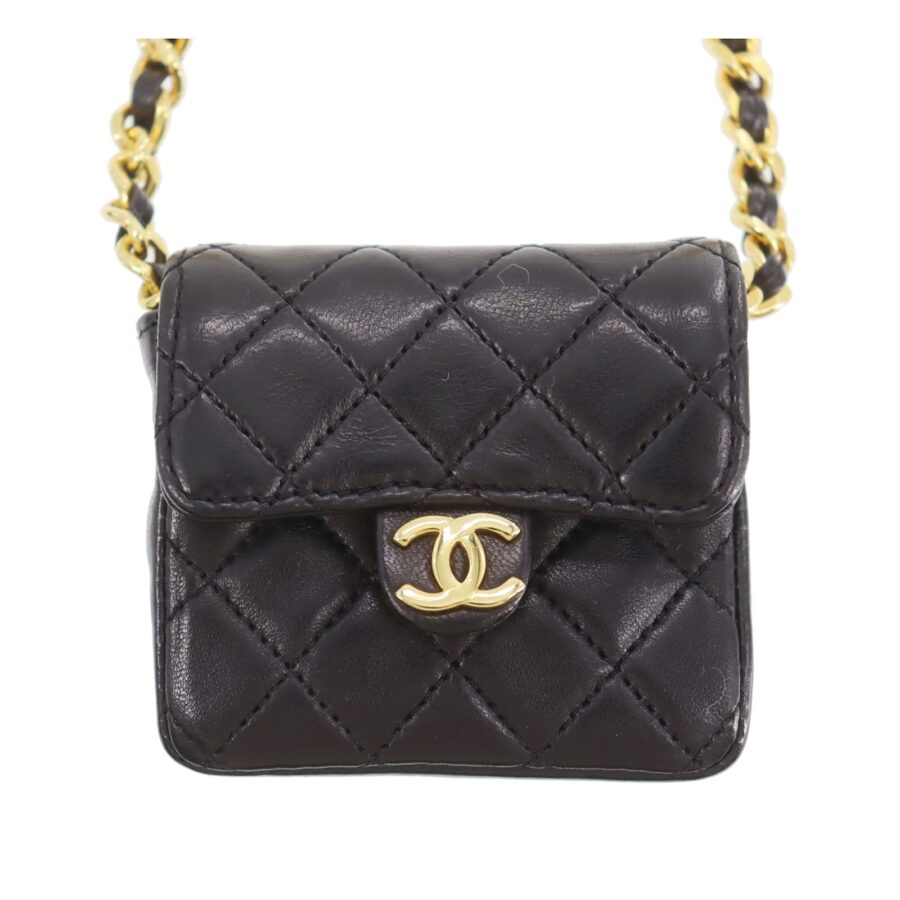 Chanel Matelassé Mini Leather Lambskin Black Shoulder Bag | Studio Nafay
