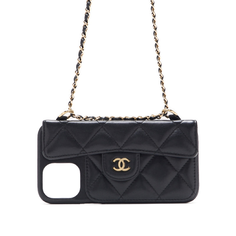 Chanel Matrasse Smartphone Case (iPhone 13pro) Chain Sder Black Shoulder Bag Shellder Bag Ladies Bag Hybrid ? Ship? Ladies Online | Studio Nafay