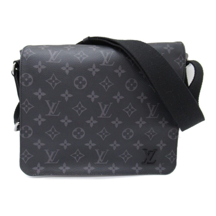 Louis Vuitton District PM Shoulder Bag Shoulder Bag PVC Coated Canvas Monogram Mens Black | Studio Nafay