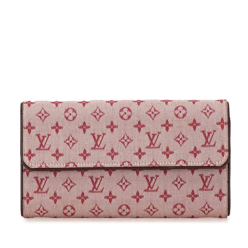 Louis Vuitton Monogram Mini Portefeuille International Long Wallet Long Wallet Triple Pink Canvas LOUIS VUITTON | Studio Nafay